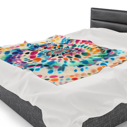 Multicolored Swirl | Velveteen Plush Blanket