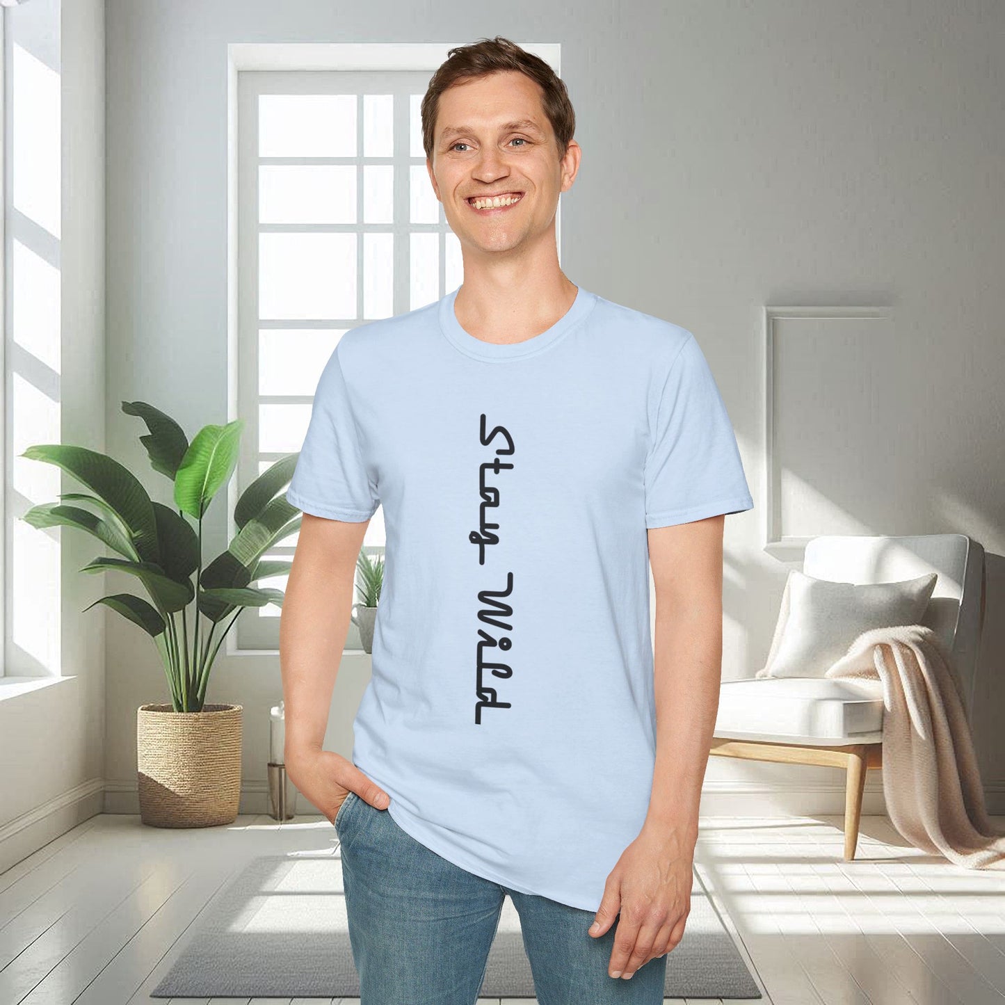 Restez sauvage | T-shirt doux unisexe