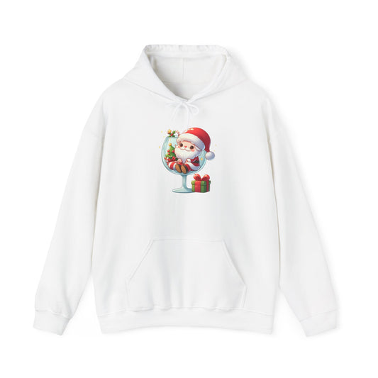 Santa in Wine Glass | Unisex Heavy Blend™ Hooded Sweatshirt