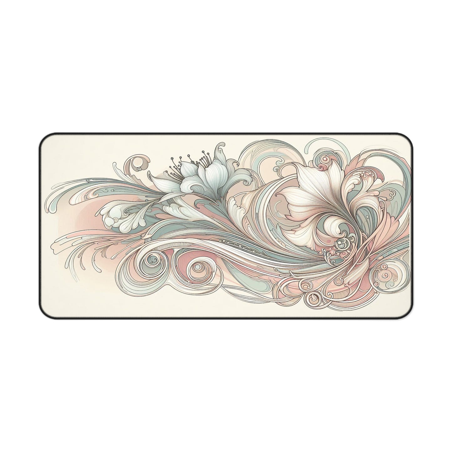 Art Nouveau Floral Design | Desk Mat