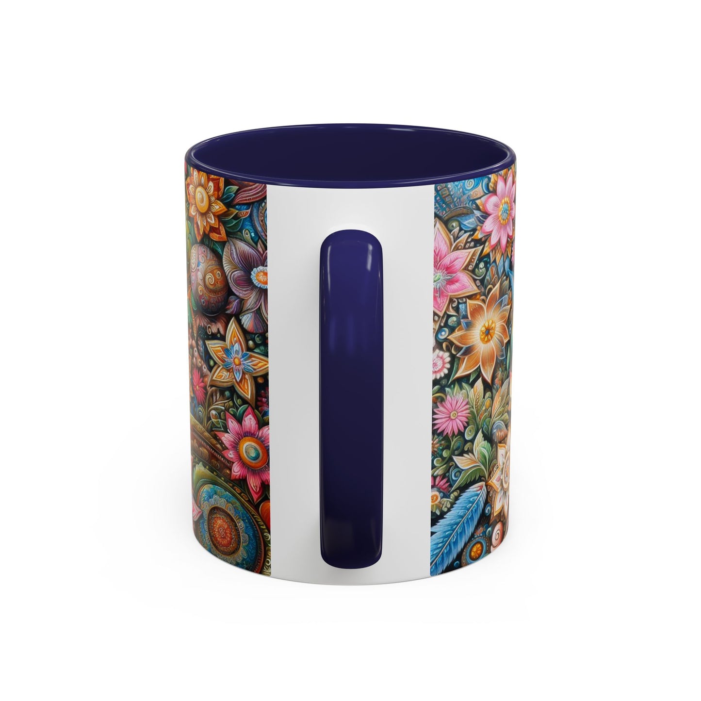 Floral Pattern | Accent Coffee Mug (11oz)