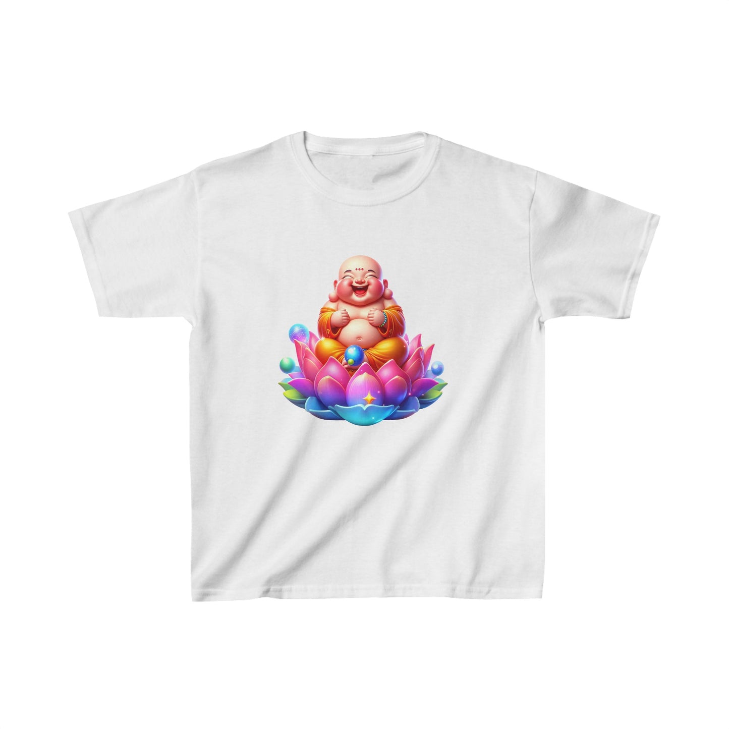 Camiseta de algodón pesado para niños Laughing Buddha