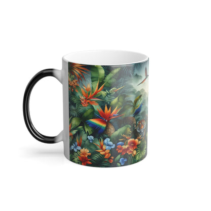 Forêt tropicale luxuriante | Tasse à changement de couleur, 11 oz