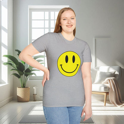 T-shirt unisexe doux avec émoticône souriante