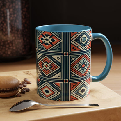 Diamond Geometric Pattern | Accent Coffee Mug (11oz)