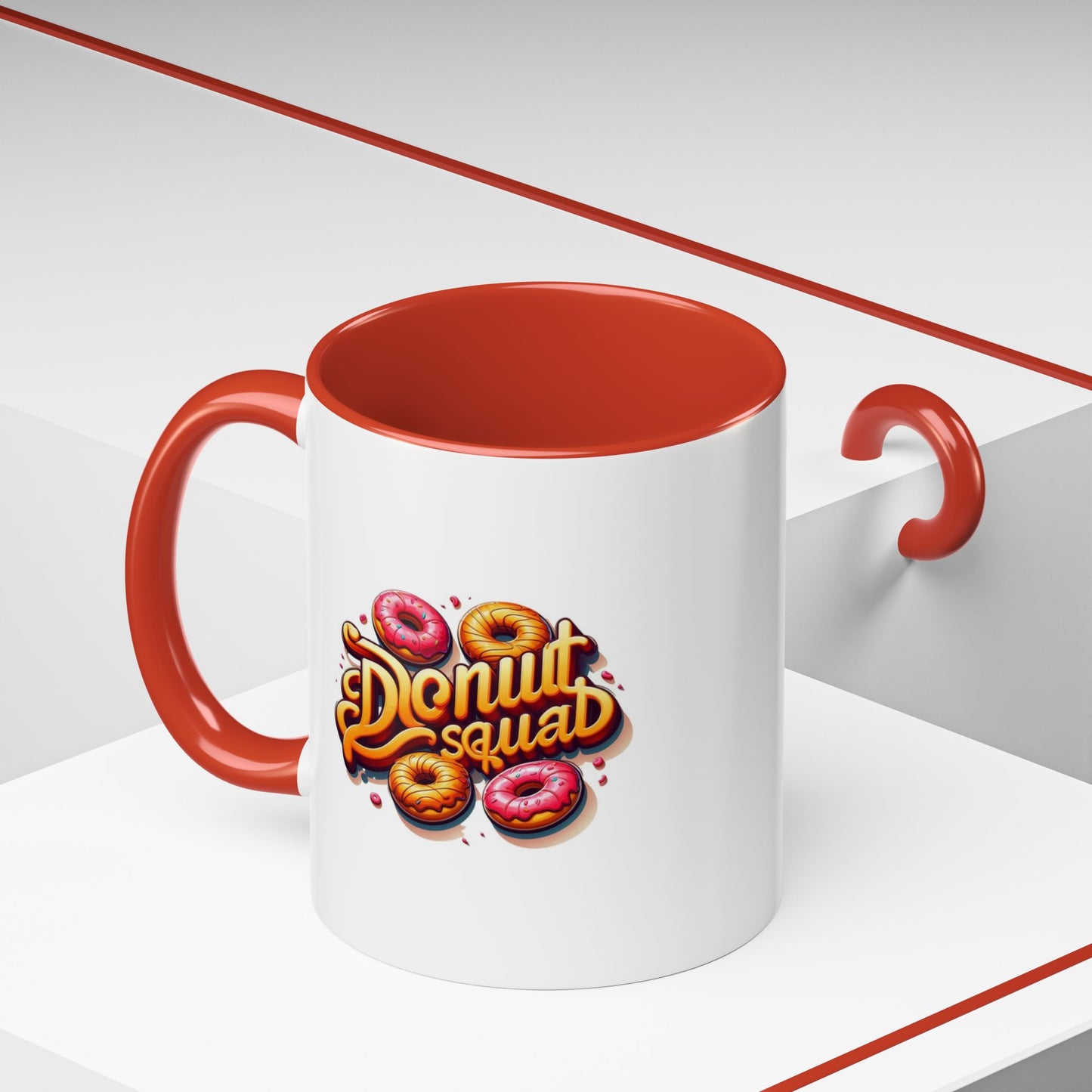 Taza de café con acento de Donut Squad (11 oz y 15 oz)