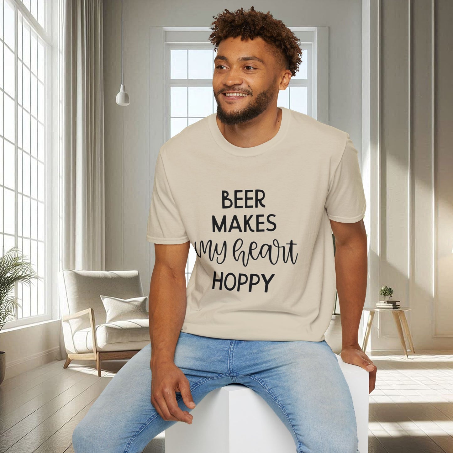 La bière fait vibrer mon cœur | T-shirt doux unisexe