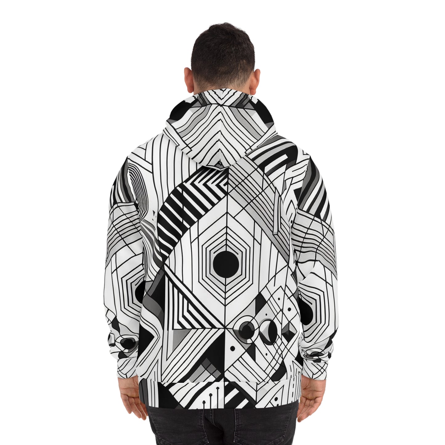 Geometric Black and White Pattern | Unisex Hoodie