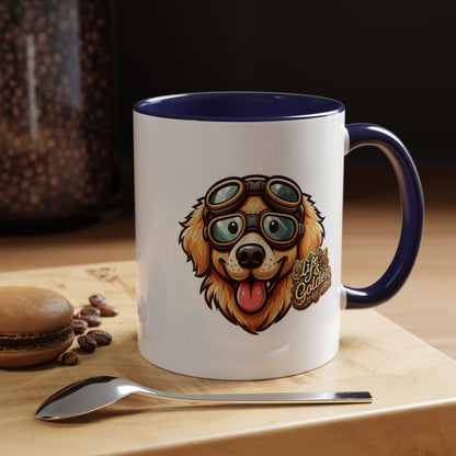 Life is Golden with a Golden Retriever | Accent Coffee Mug (11, 15oz)