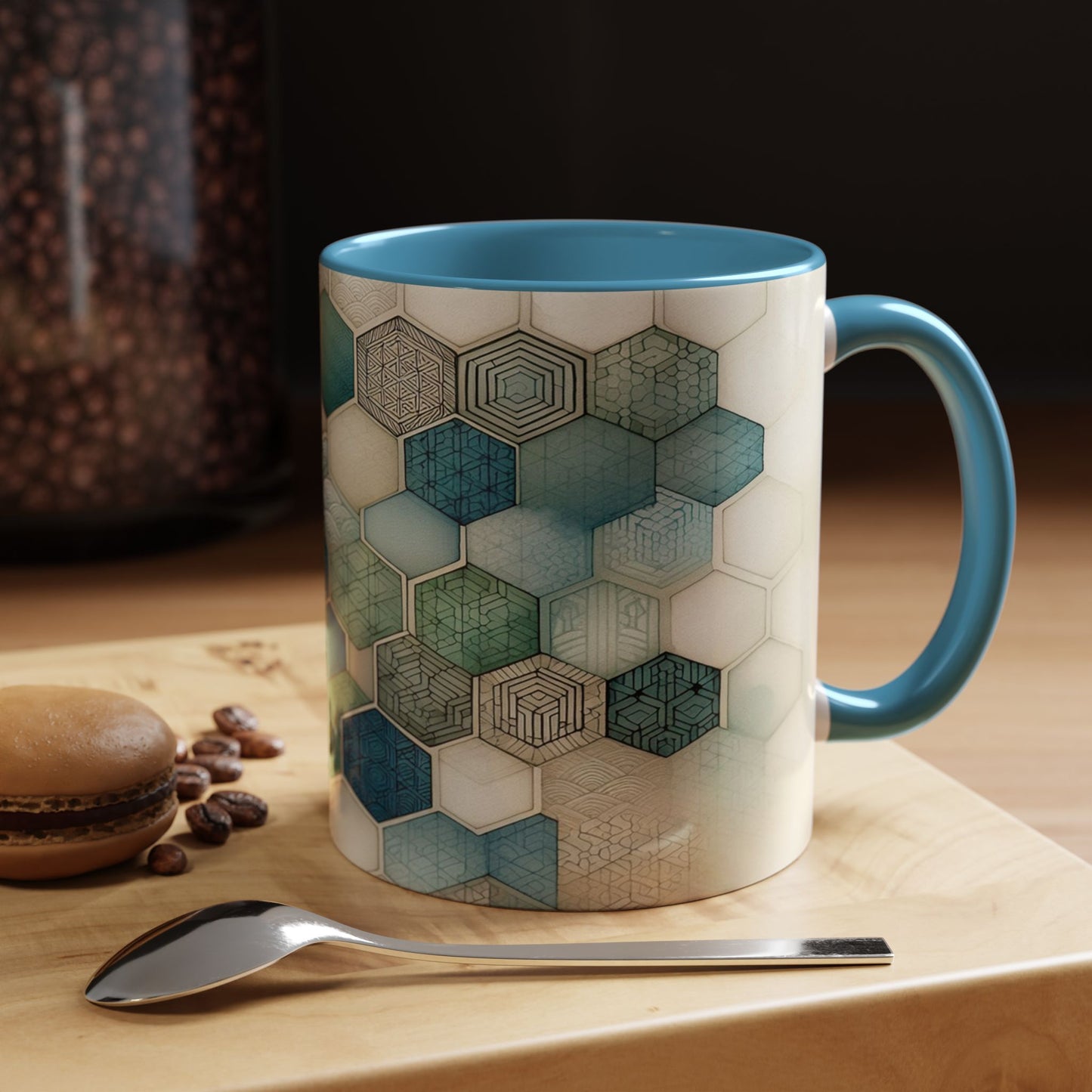 Calming Geometric Design | Accent Coffee Mug (11oz)