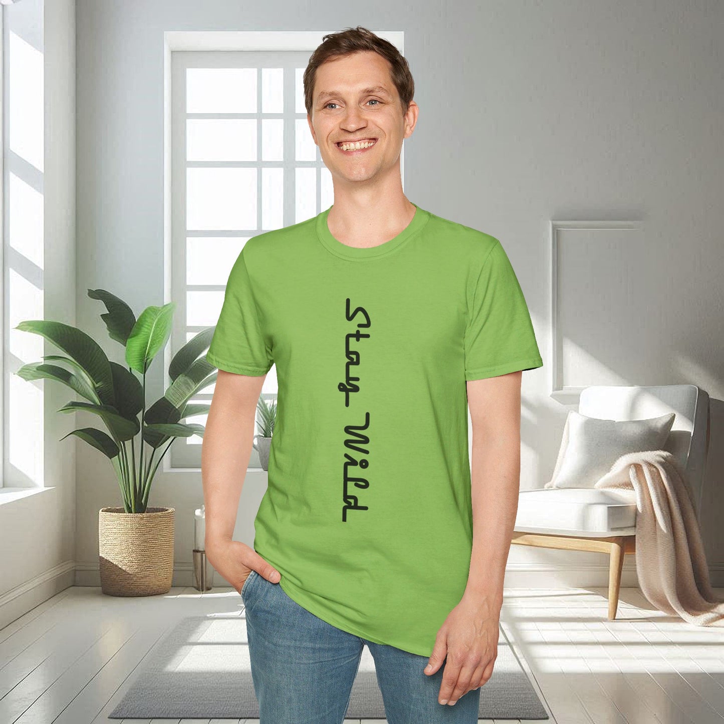 Restez sauvage | T-shirt doux unisexe