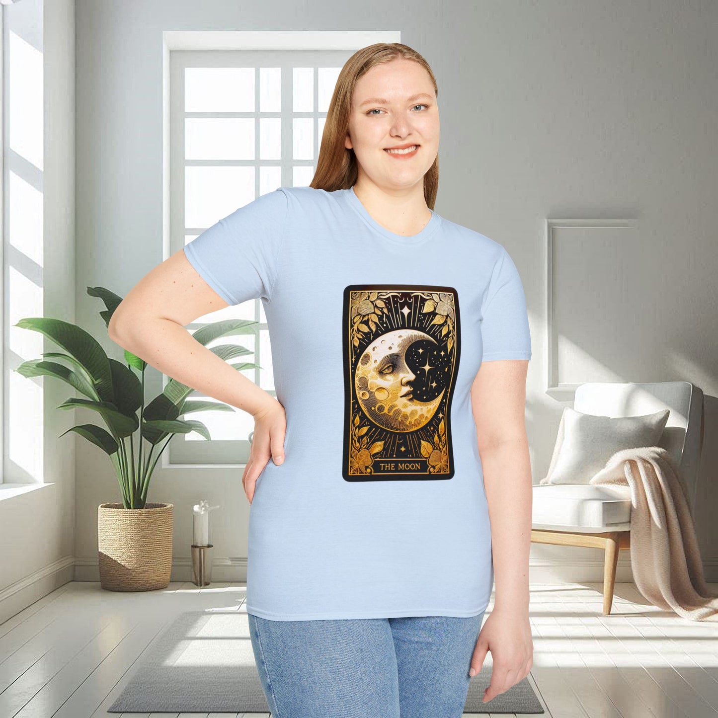 La carte de tarot de la lune | T-shirt doux unisexe