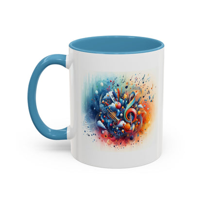 Musical Notes and Instruments | Accent Coffee Mug (11, 15oz)