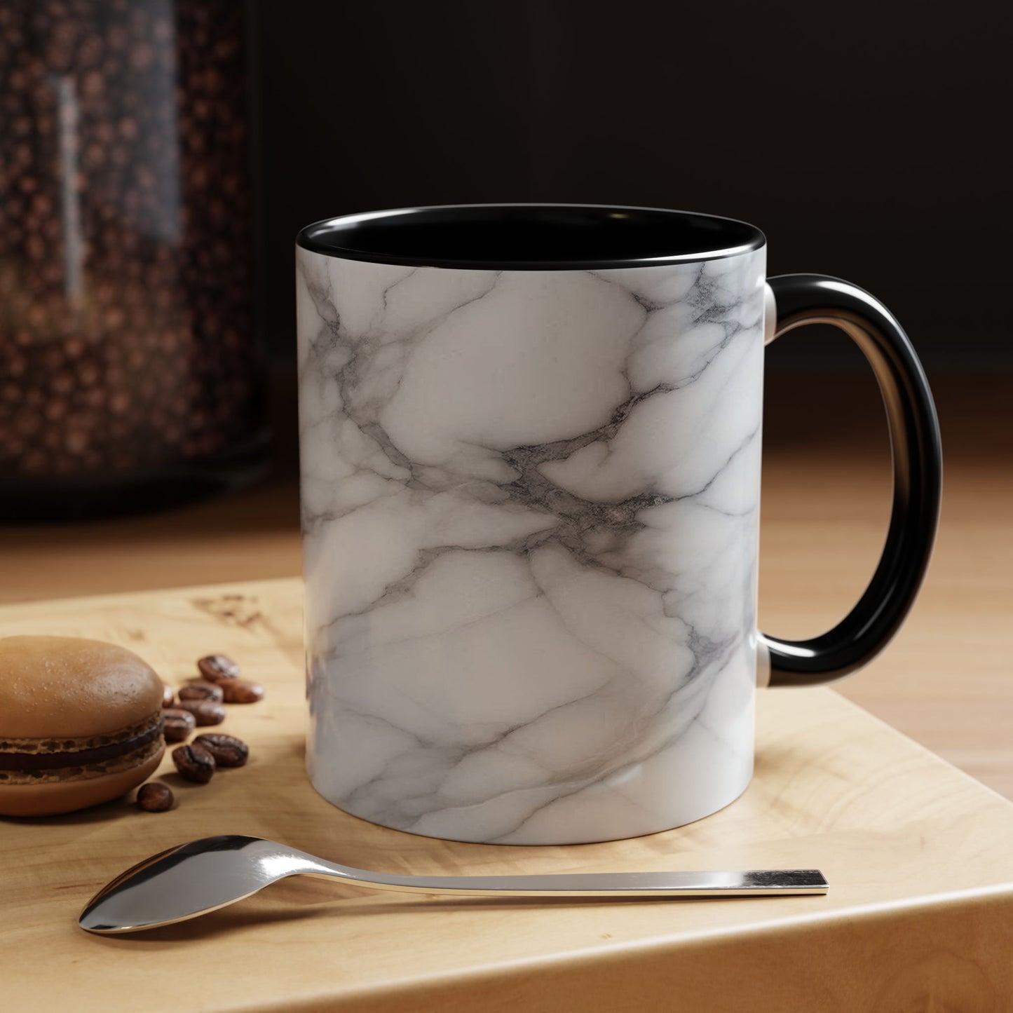 Motif en marbre | Tasse à café Accent (11 oz)