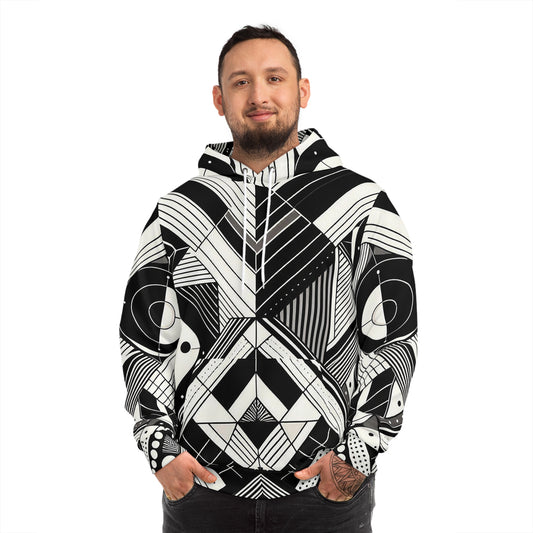 Geometric Black and White Design | Unisex Hoodie