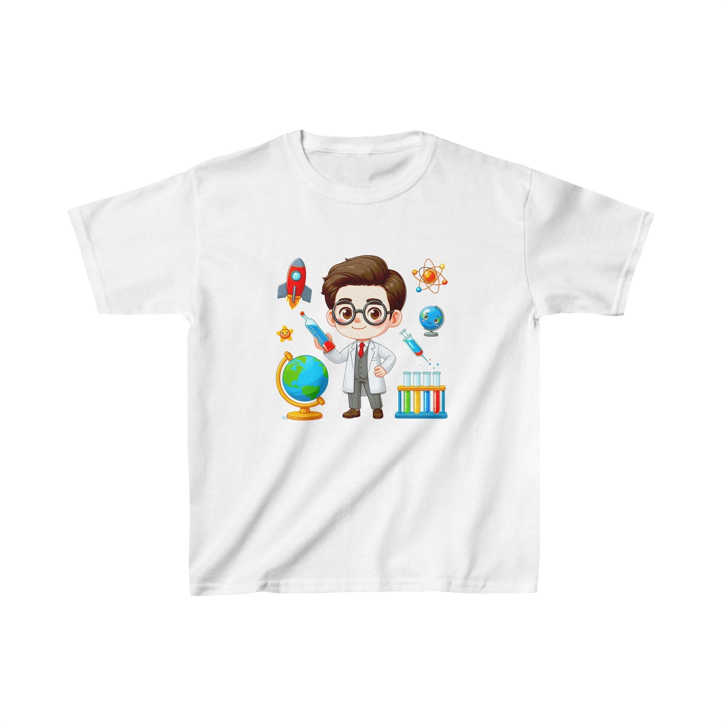 Garçon dans le laboratoire | T-shirt en coton épais™ pour enfants