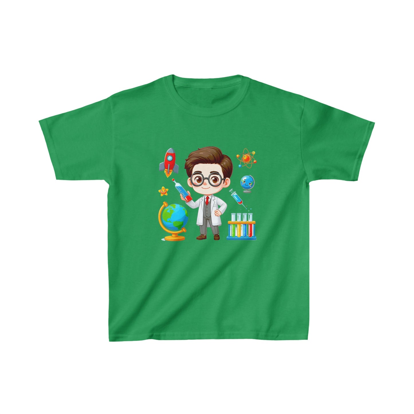 Garçon dans le laboratoire | T-shirt en coton épais™ pour enfants