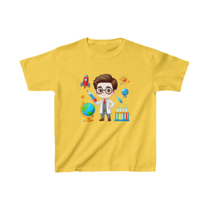 Garçon dans le laboratoire | T-shirt en coton épais™ pour enfants