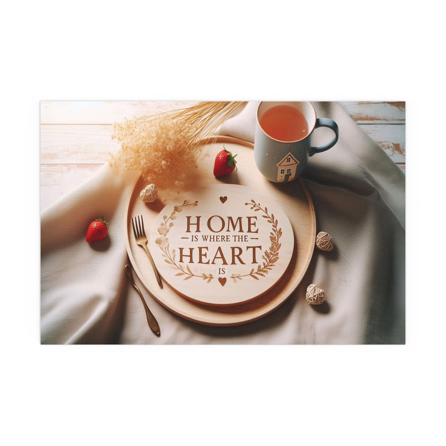 Home is Where the Heart is | Indoor and Outdoor Silk Poster