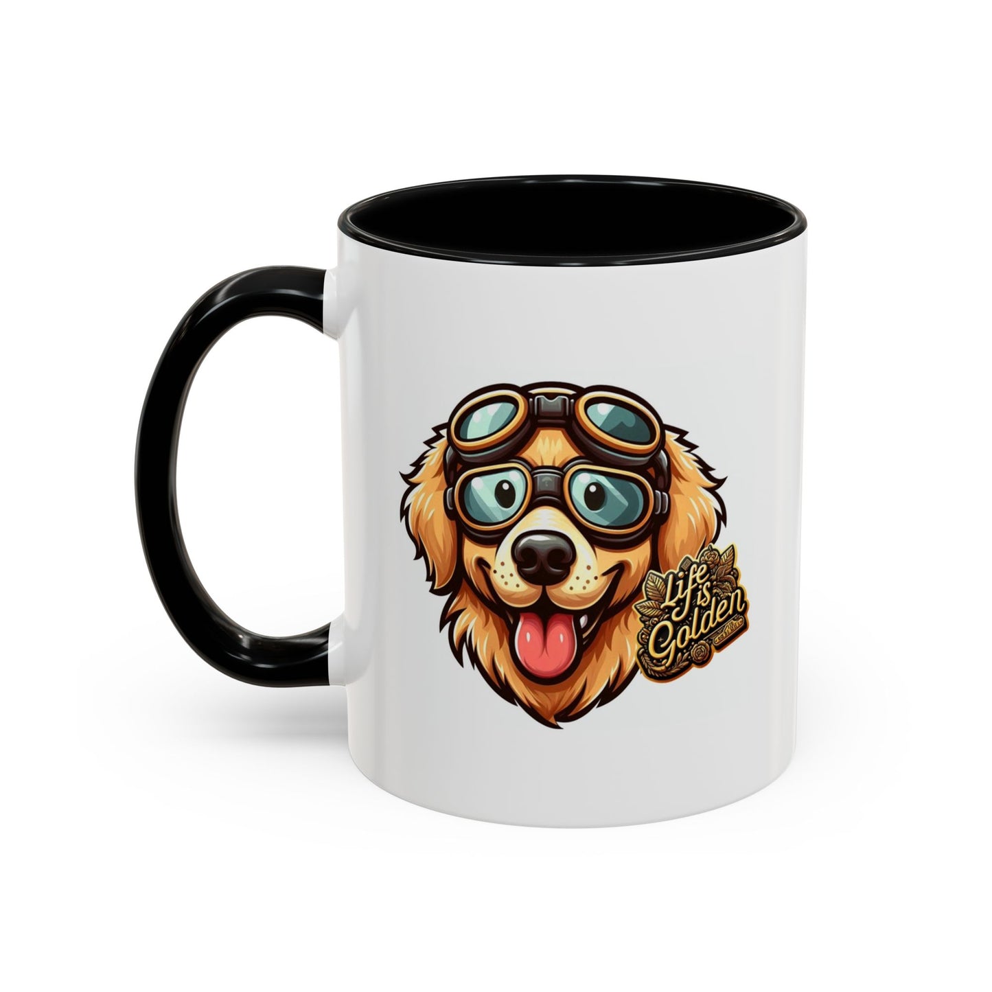 Life is Golden with a Golden Retriever | Accent Coffee Mug (11, 15oz)