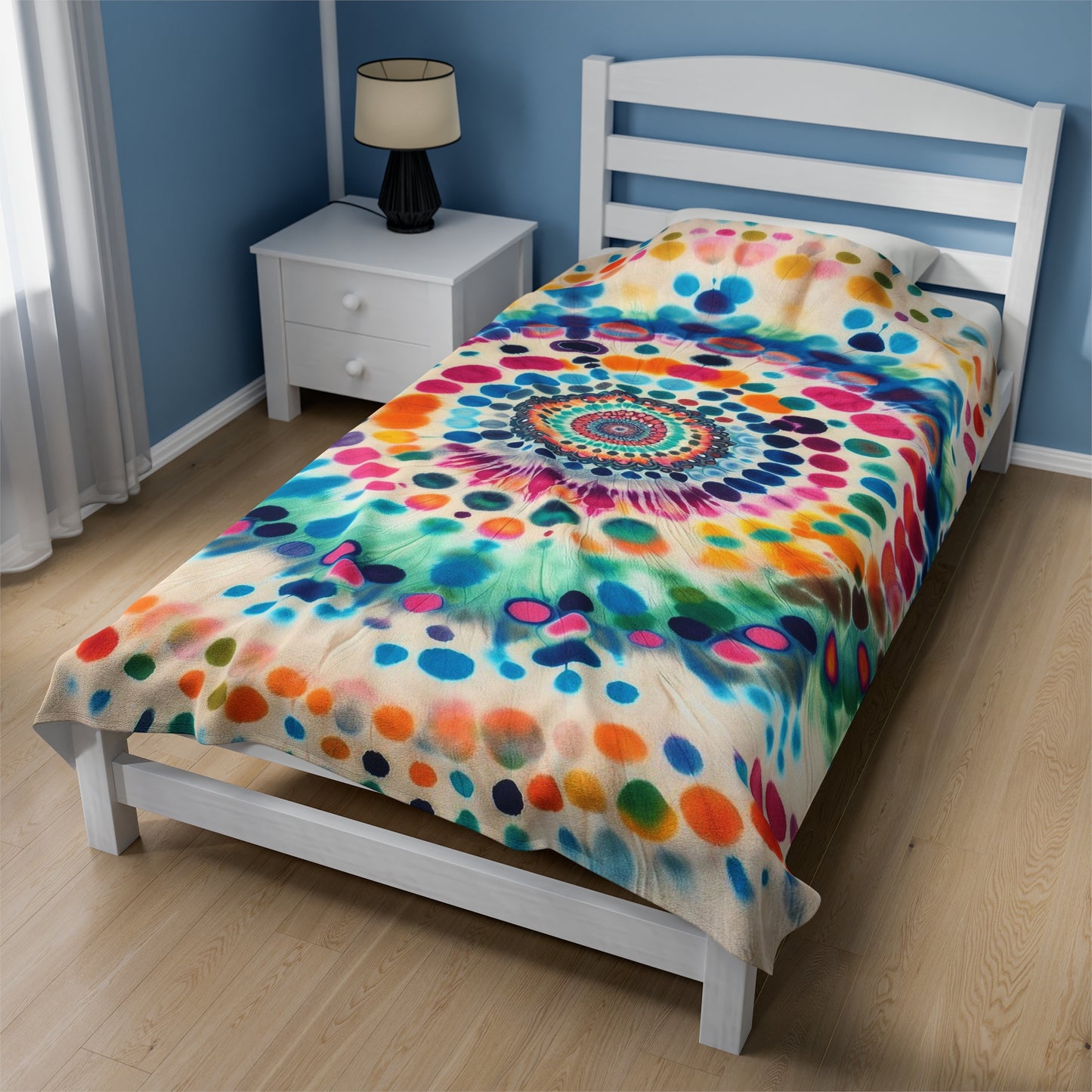 Multicolored Swirl | Velveteen Plush Blanket