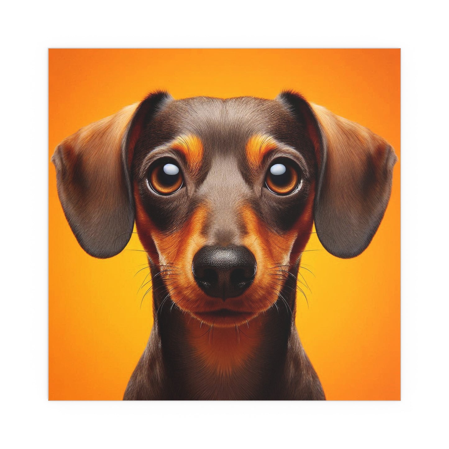 Daschund Portrait | Indoor and Outdoor Silk Poster