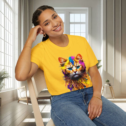 Chat vibrant | T-shirt doux unisexe