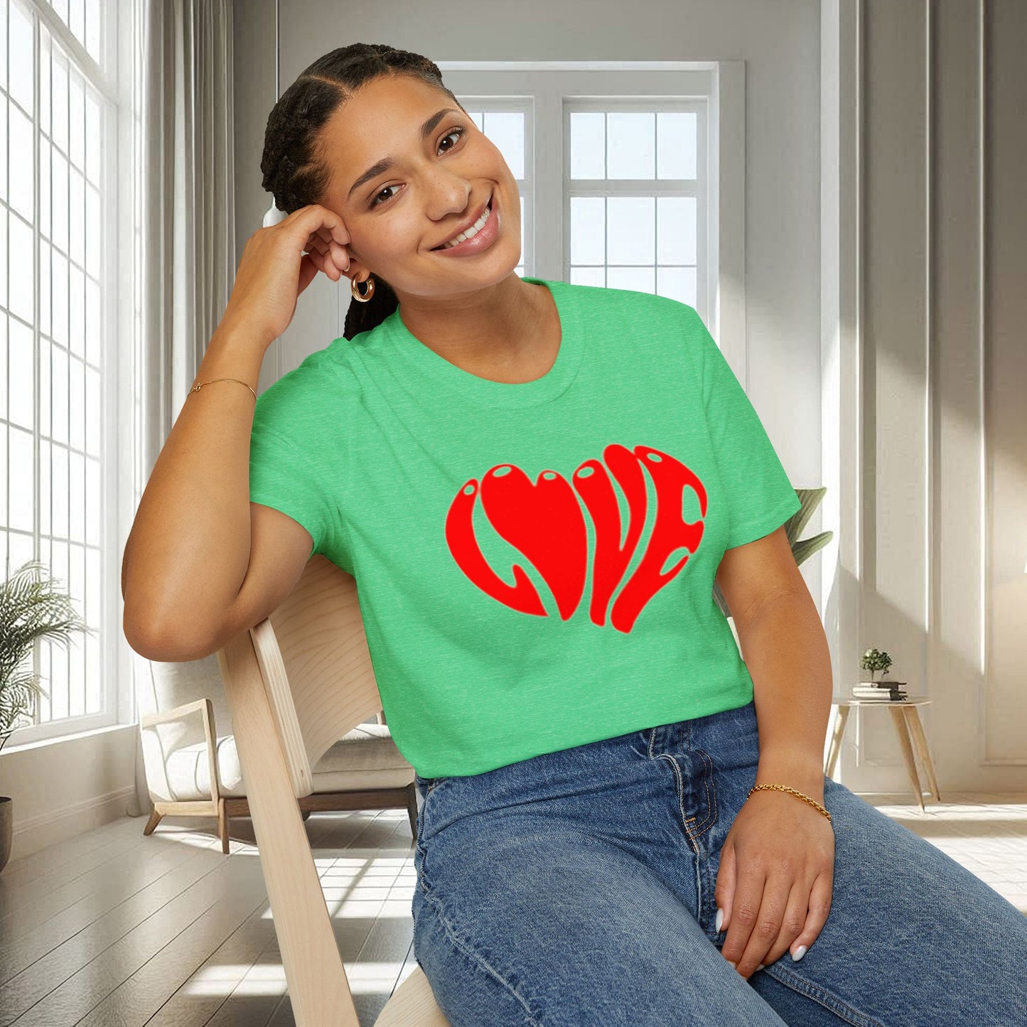 Cœur d'amour | T-shirt doux unisexe