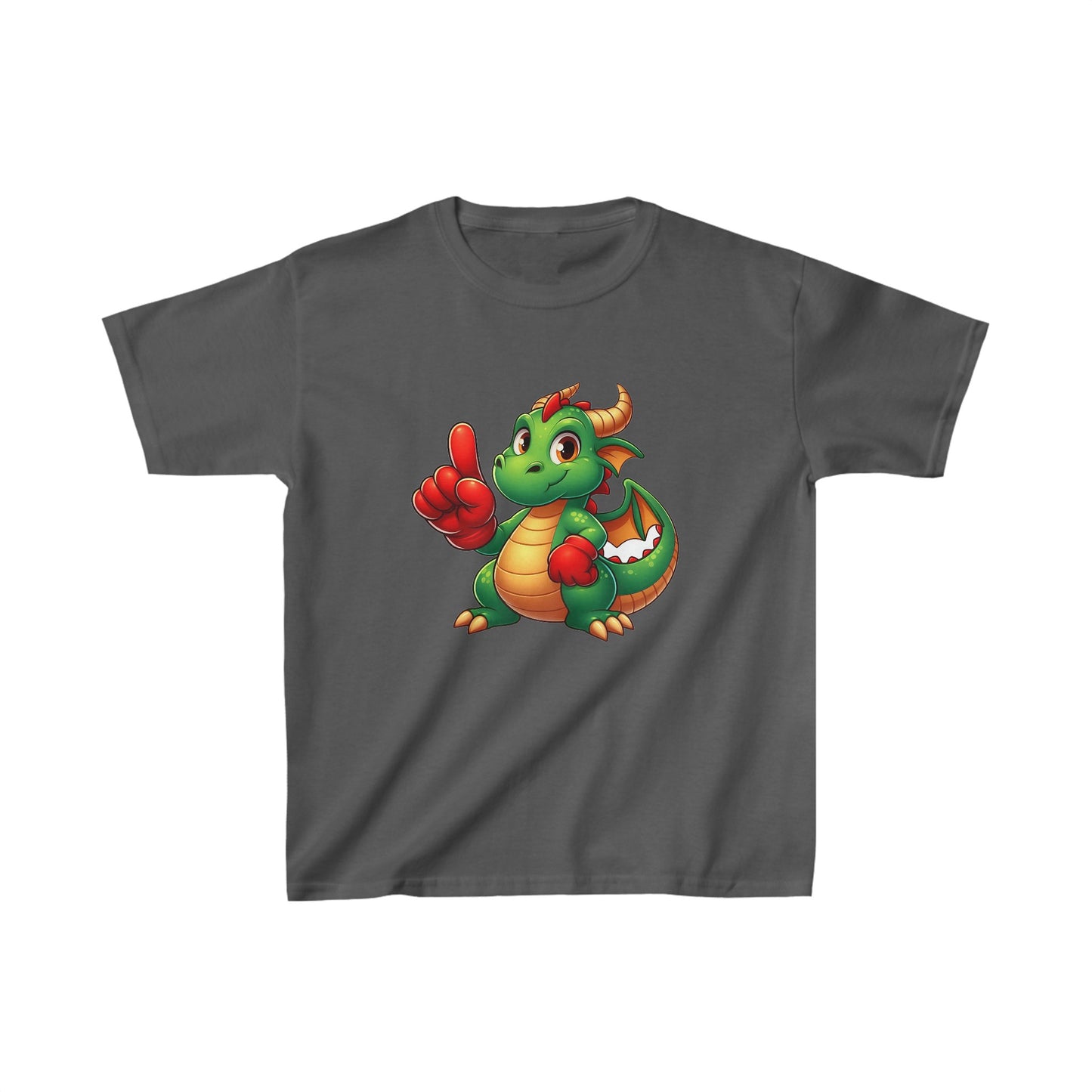 Dinosaurio animado | Camiseta de algodón pesado para niños