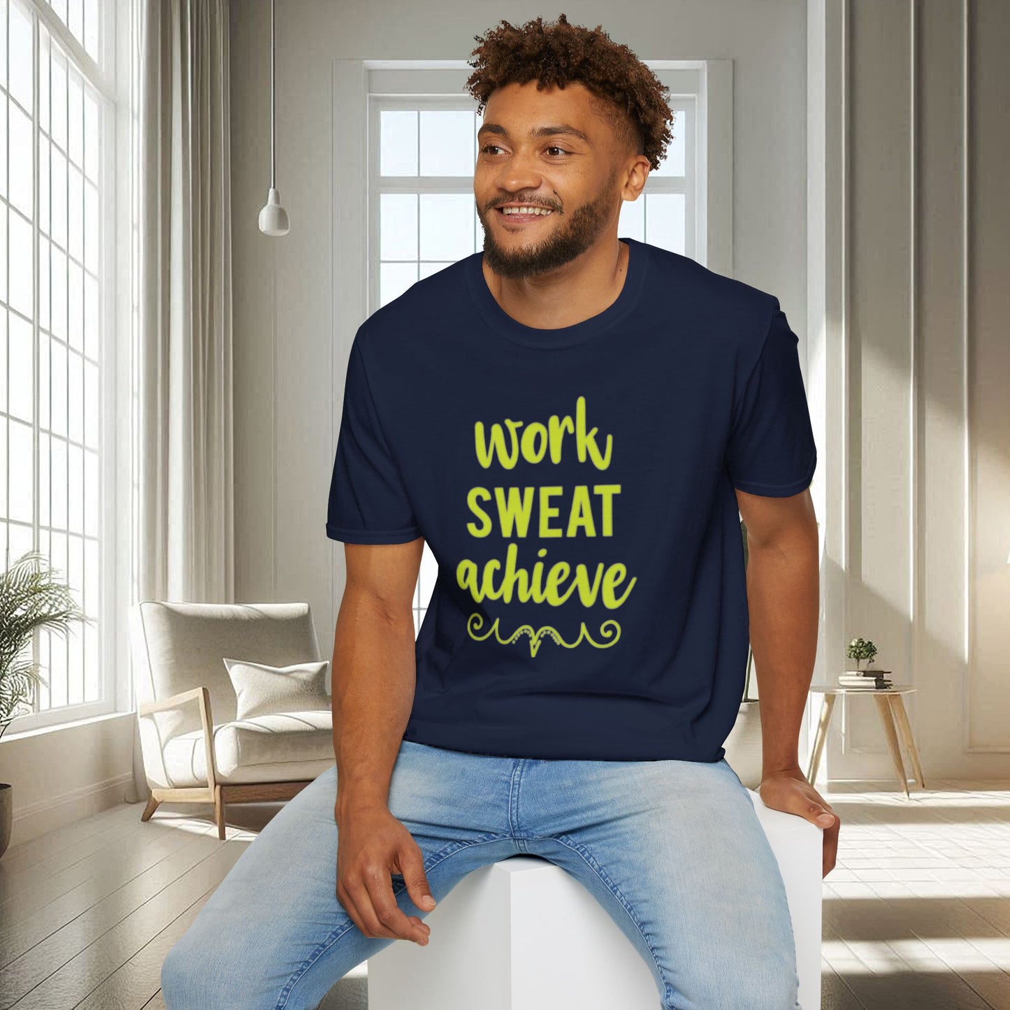 Work Sweat Achieve | T-shirt doux unisexe