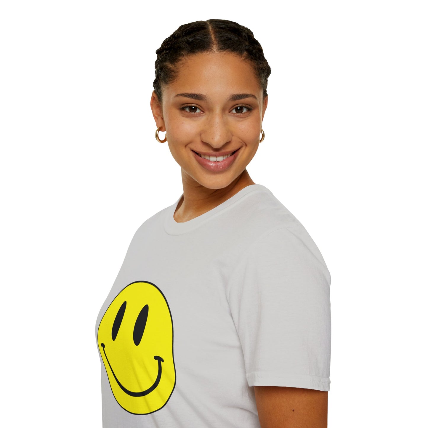 T-shirt unisexe doux avec émoticône souriante