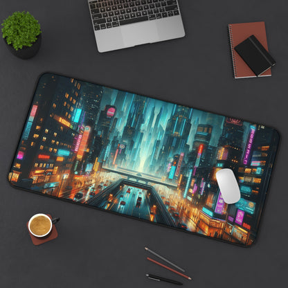 Cyberpunk Cityscape | Desk Mat