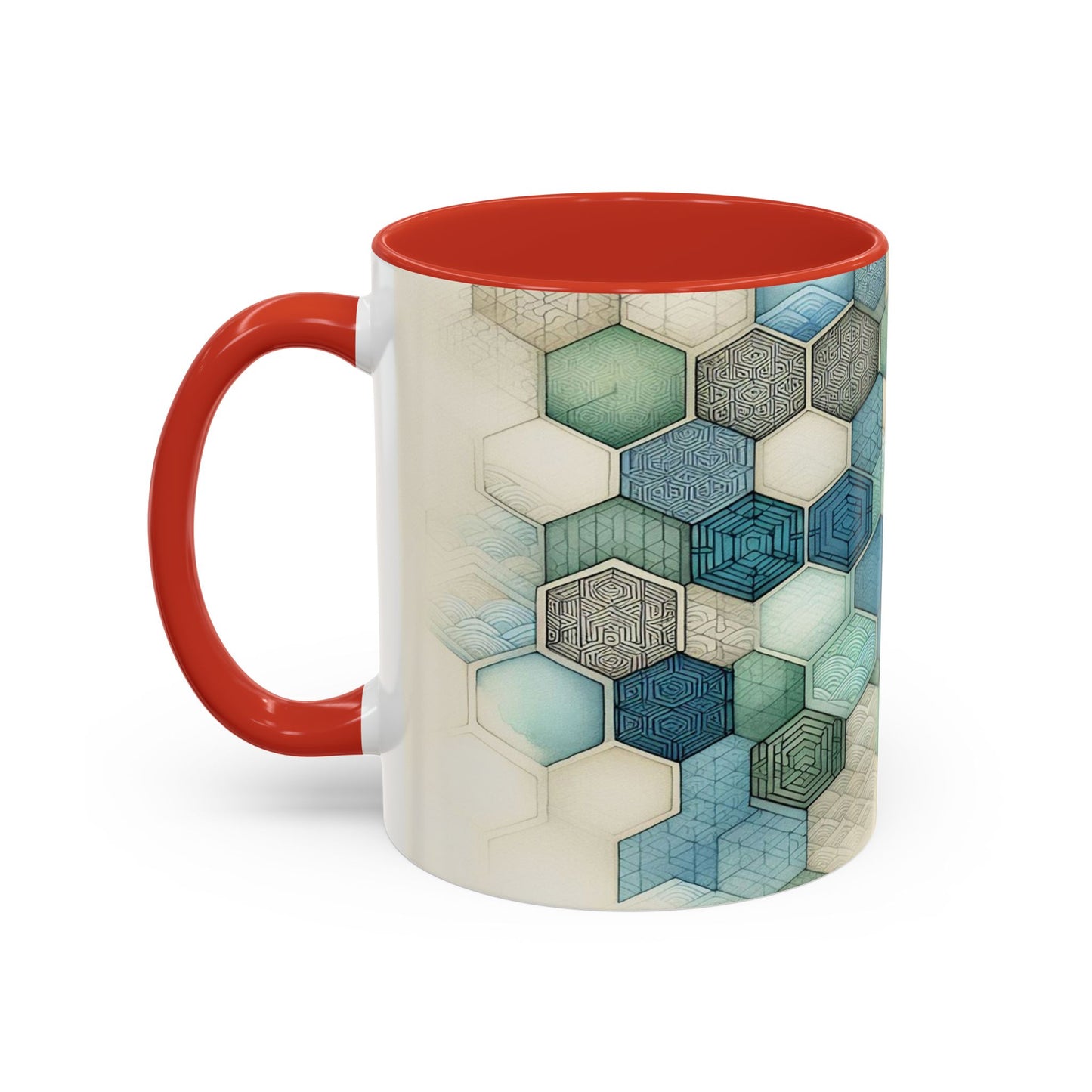 Calming Geometric Design | Accent Coffee Mug (11oz)